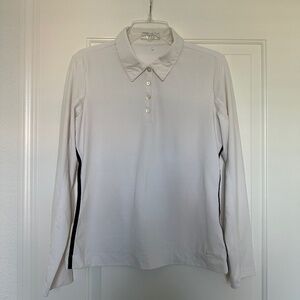 Nike Golf Women Long Sleeve Dri-FIT Stretch Tech Polo Shirt (White/XS)